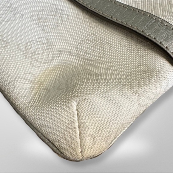 Auth LOEWE Anagram - Silver and Light gray White PVC Leather Women's Tote Bag - Picture 4 of 11